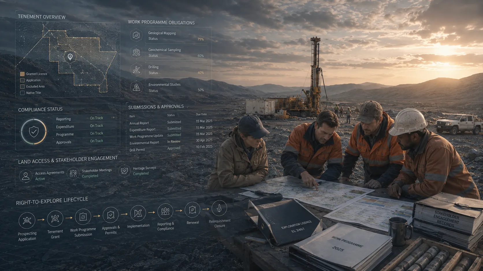 Exploration Licence & Work Programme Management interface