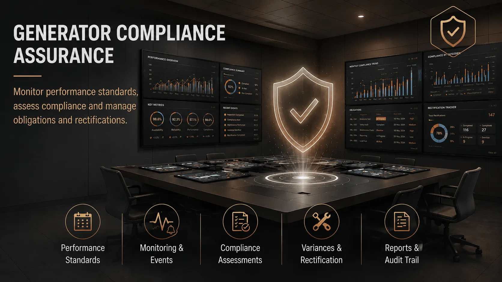 Generator Compliance Assurance interface