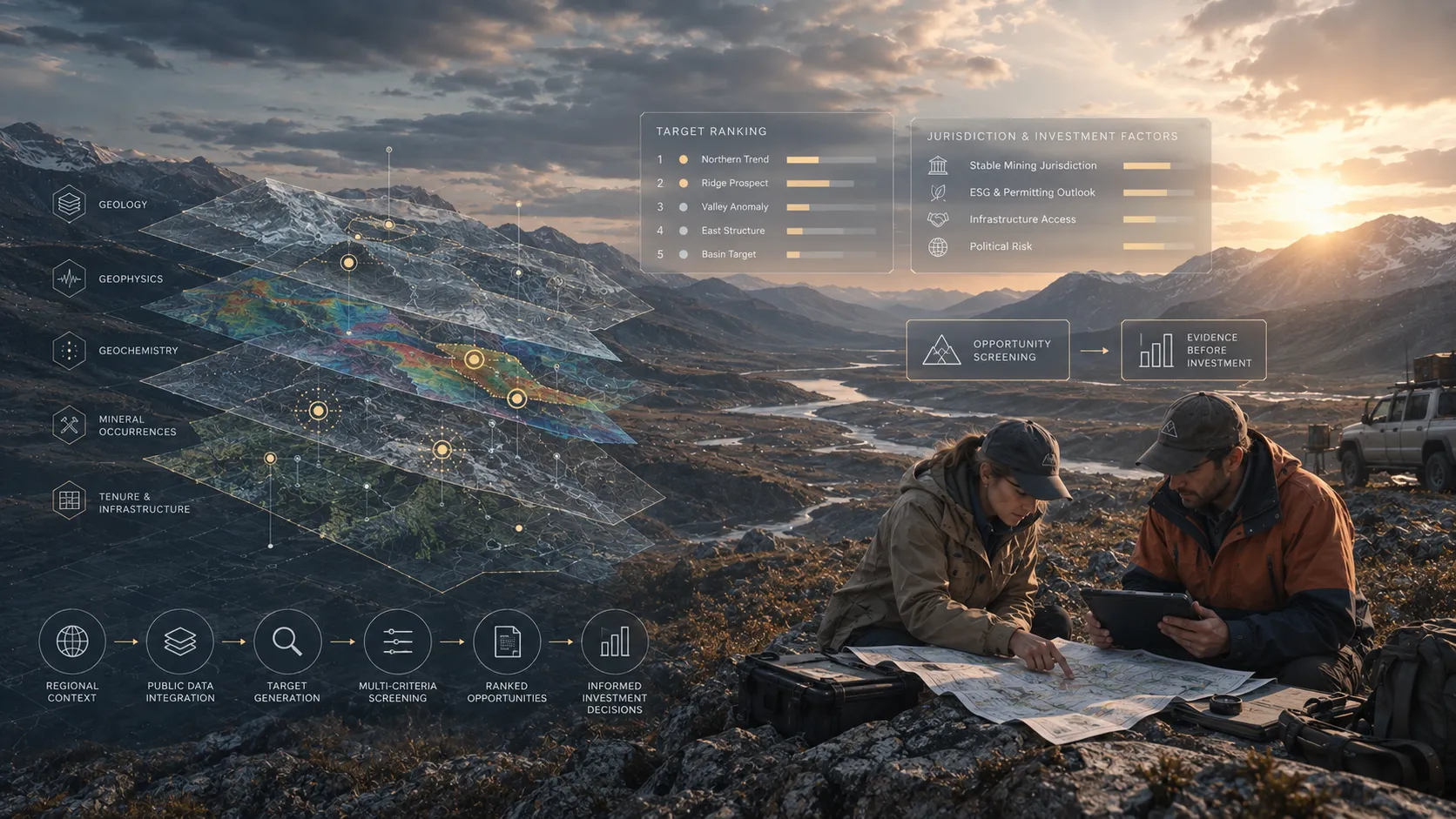 Geoscience Integration & Screening Targeting interface