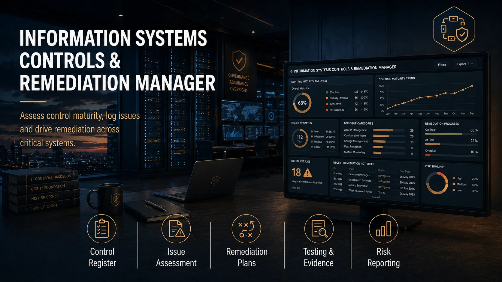 Information Systems Controls & Remediation Manager interface